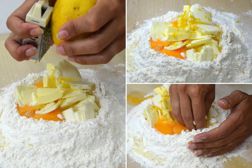 4 buccia di limone e lavorare