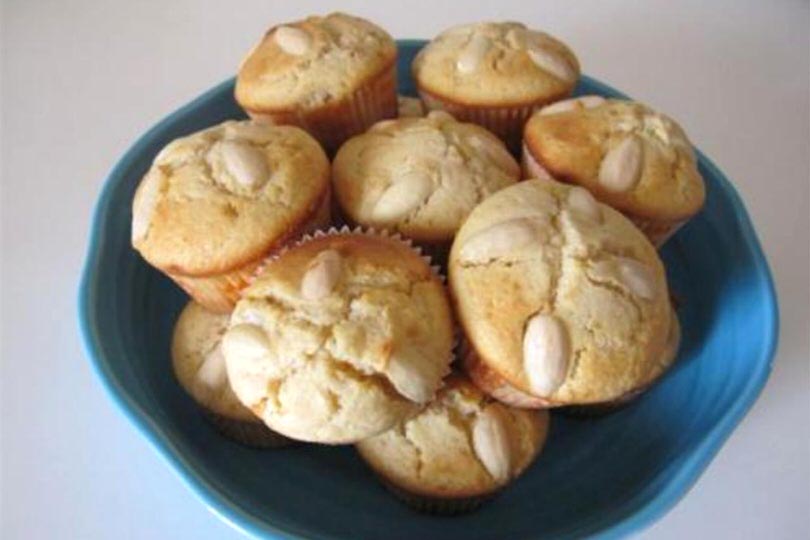 Muffin cioccolato bianco e mandorle