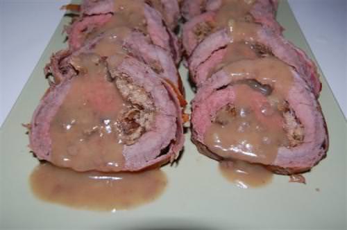 Arrosto di vitello porcini e speck
