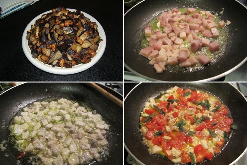 friggere melanzane e cuocere pesce spada