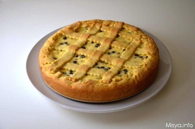 Crostata con ricotta e gocce di cioccolato