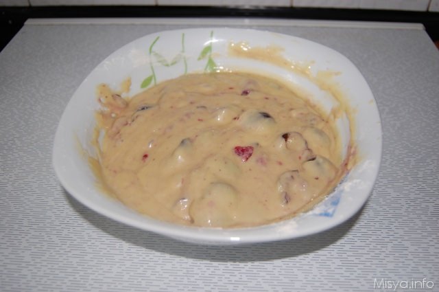 impasto muffin ciliegie