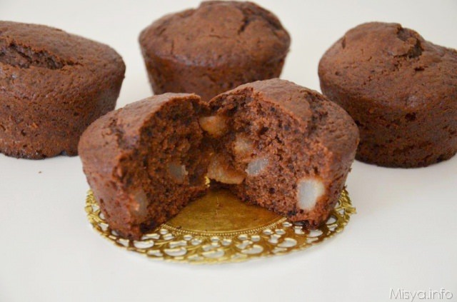 Muffin cacao e pere