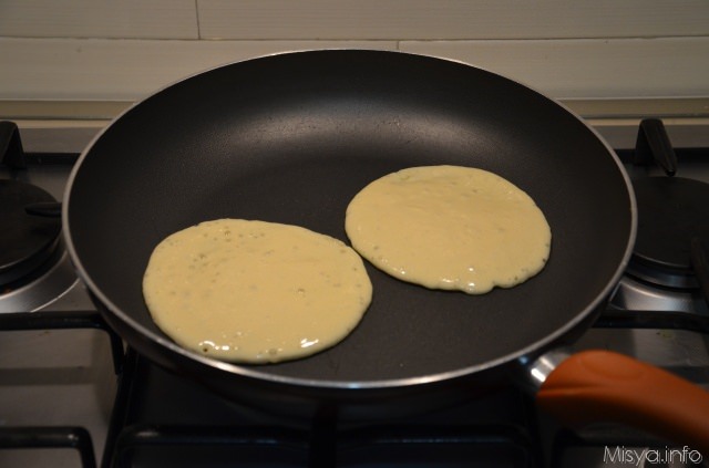 preparazione pancakes salati