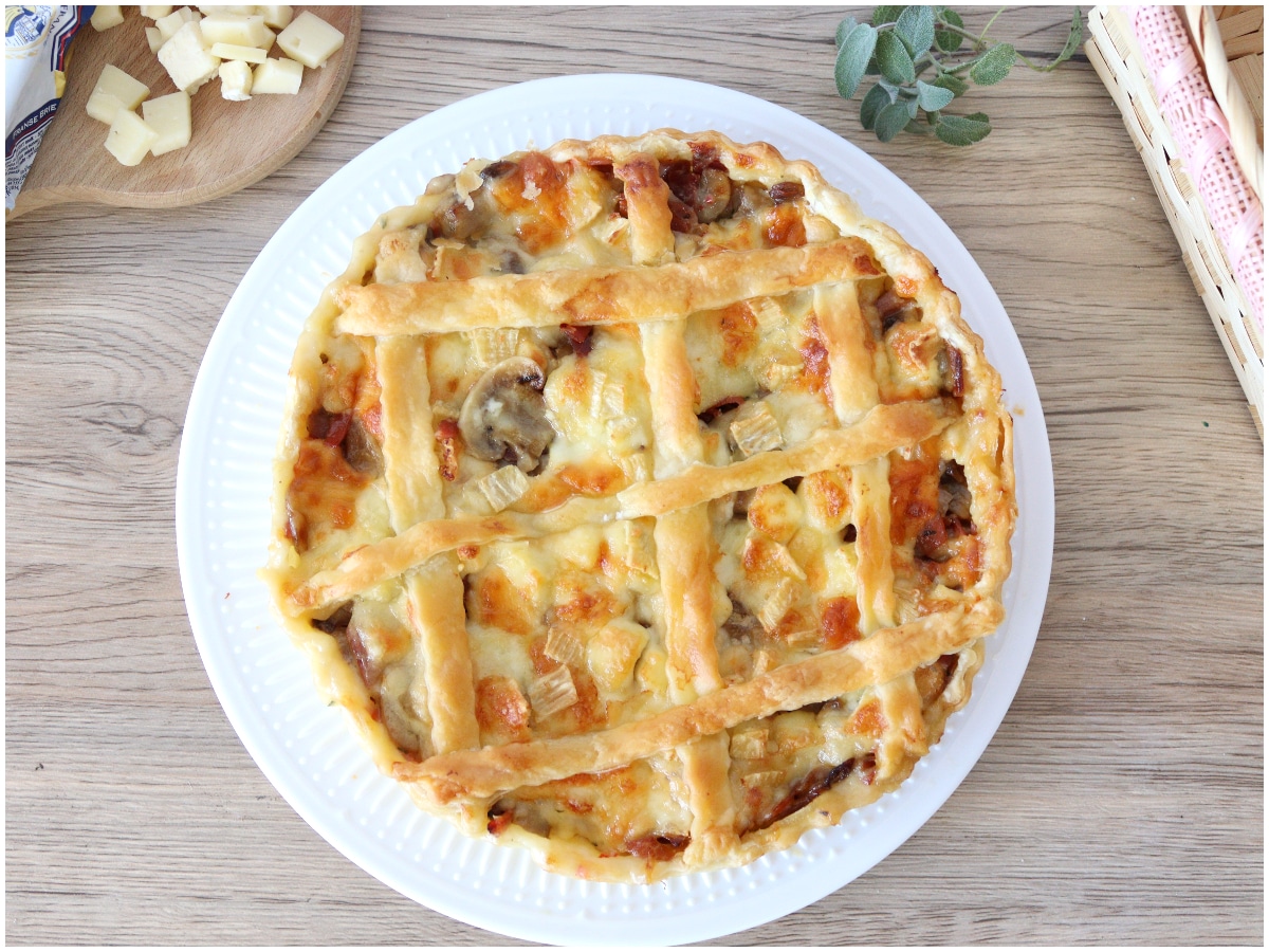 Torta salata ai funghi