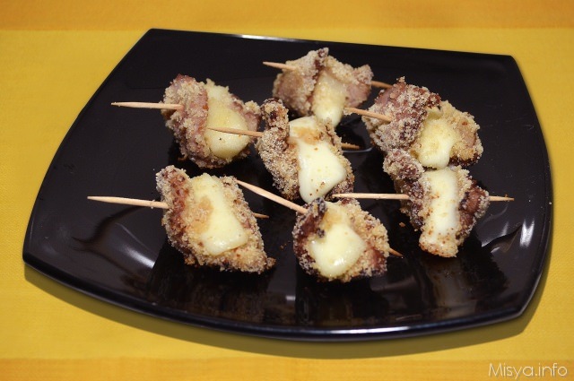 Bocconcini di carpaccio al formaggio