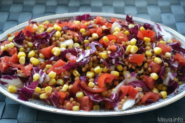 Insalata di lenticchie e radicchio