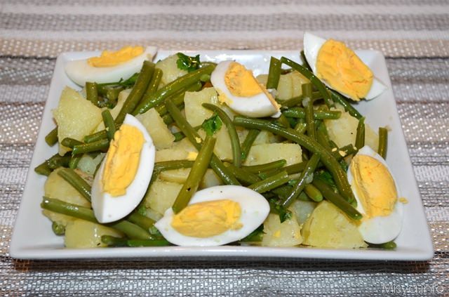 Insalata di patate fagiolini e uova