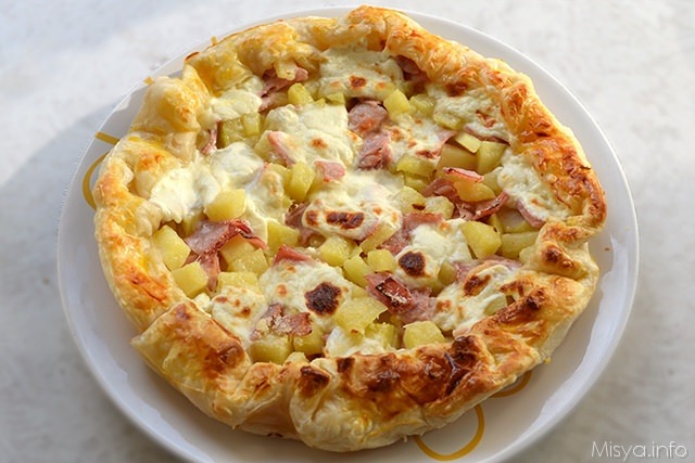 Torta salata con patate e prosciutto