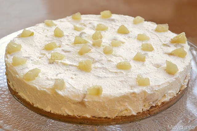 Cheesecake ricotta e pere