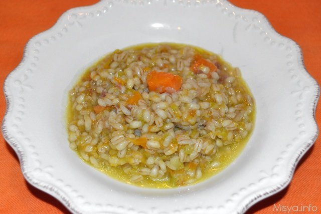 Orzotto porro e zucca