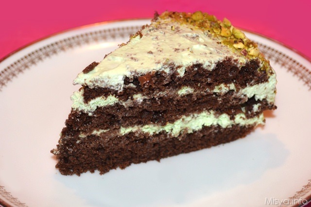 fetta Torta al cioccolato e pistacchi