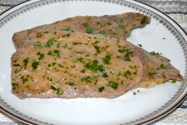 Scaloppine vino e prezzemolo
