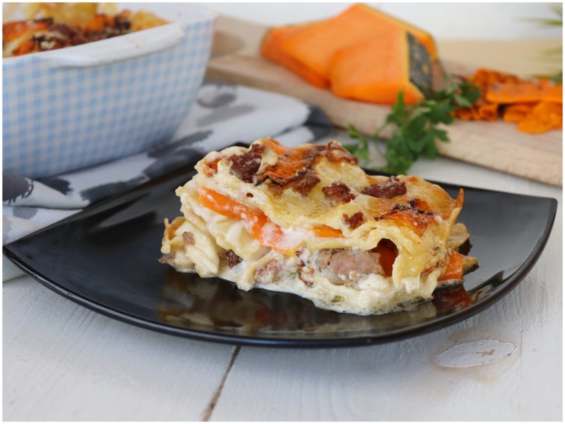 Lasagne zucca e salsiccia