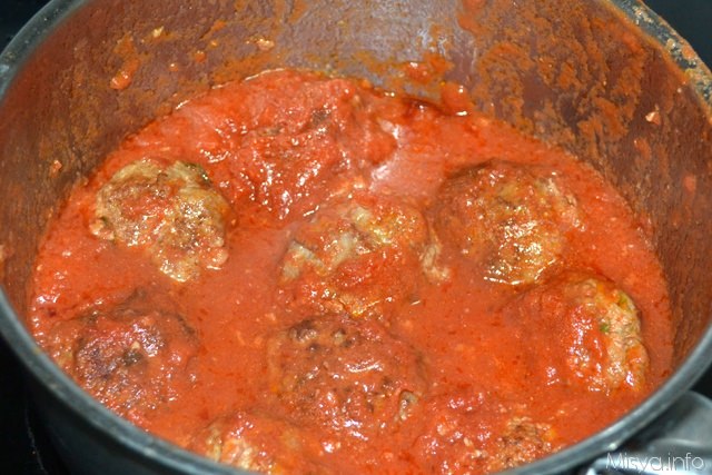 restringere sugo polpette