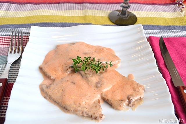 Scaloppine rosa al mascarpone