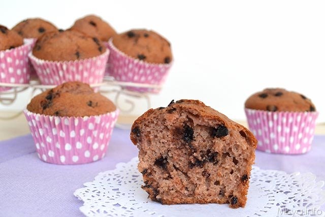 Muffin fragole e cioccolato