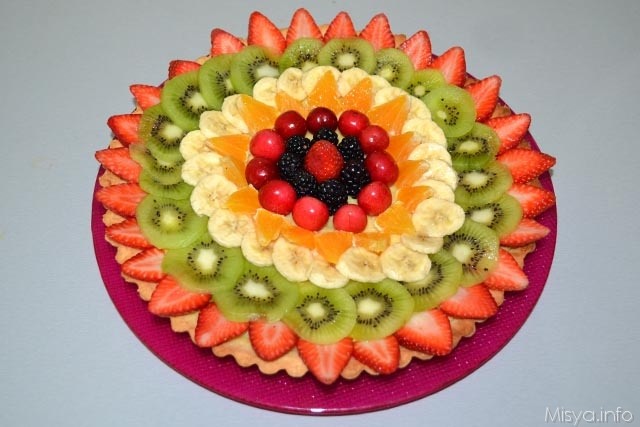 14 guarnire la crostata con frutta