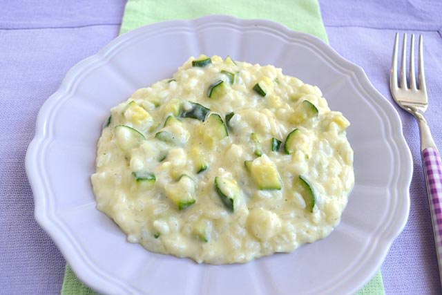 Risotto con zucchine e philadelphia