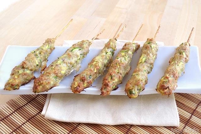 Arrosticini di pollo e zucchine