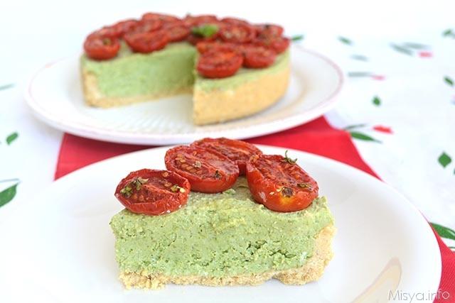 Cheesecake pesto pomodorini