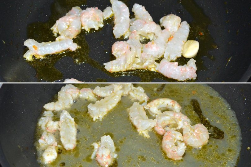 3 cuocere scampi