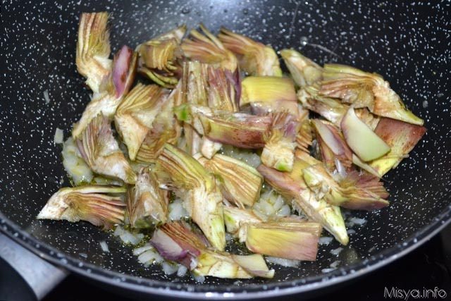 Pasta con crema di carciofi 4