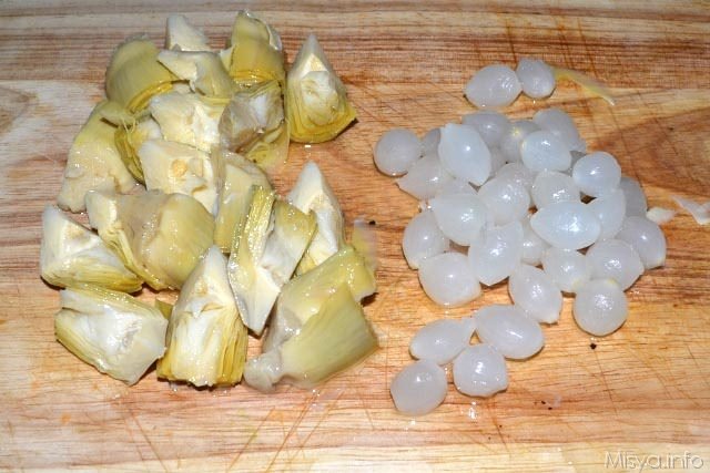Straccetti di carne con carciofini 1