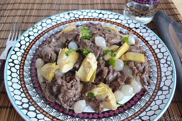 Straccetti di carne con carciofini