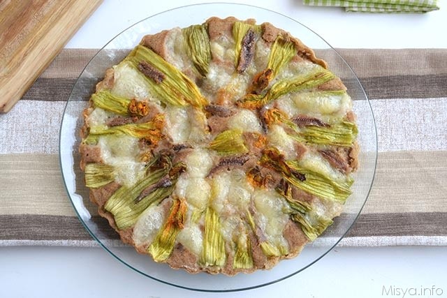 Tortino con fiori di zucca