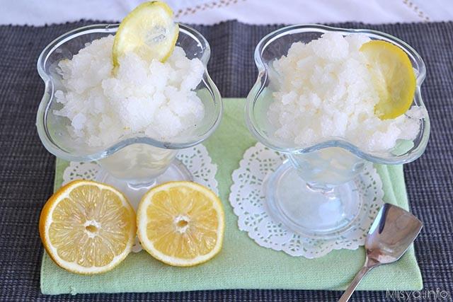 granita al limone
