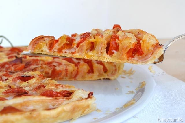 Torta salata a spirale - fetta