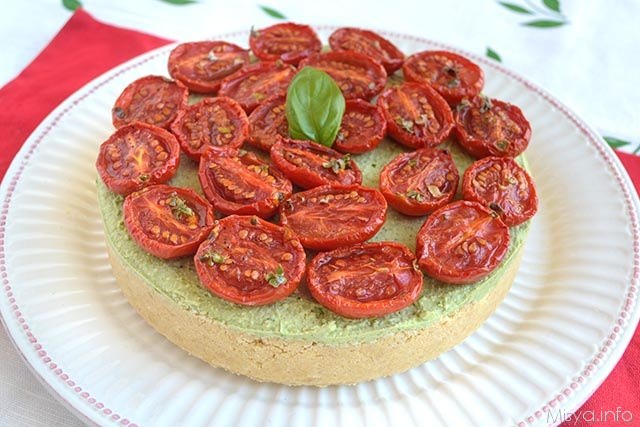 Cheesecake al pesto e pomodorini bimby
