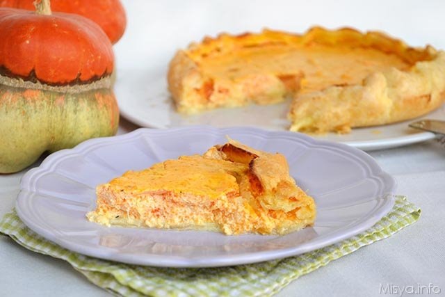 Torta salata con zucca e ricotta