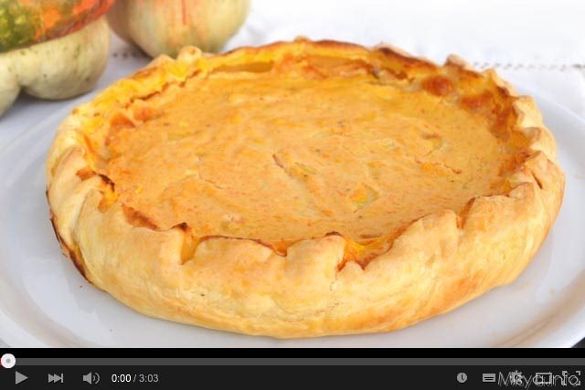 Video ricetta torta salata con zucca e ricotta