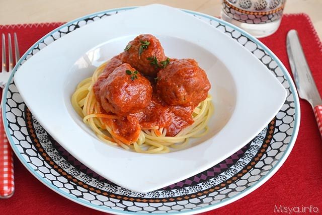 Spaghetti con polpette