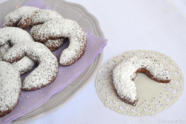 Vanillekipferl al cacao