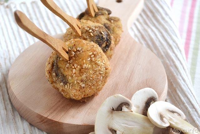 Polpette di pollo e funghi