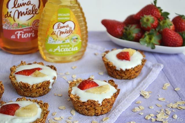 Cestini di fiocchi di avena