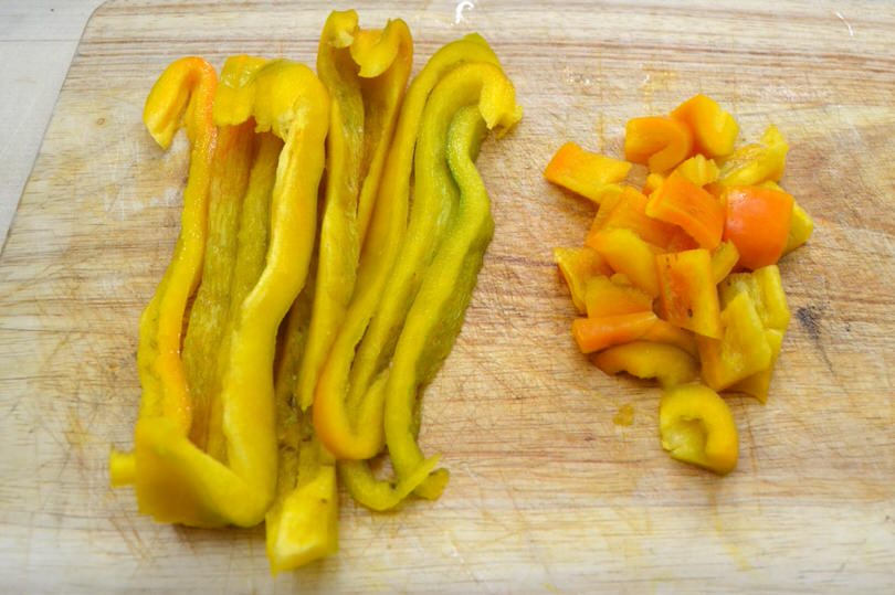 8 tagliare peperoni
