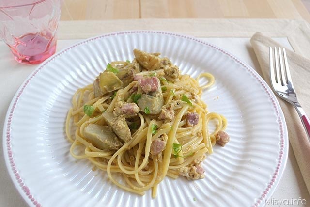 Carbonara di carciofi