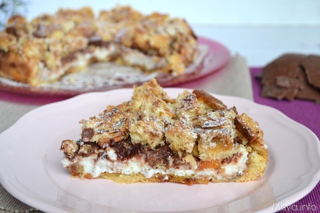 Sbriciolata di colomba ricotta cioccolato