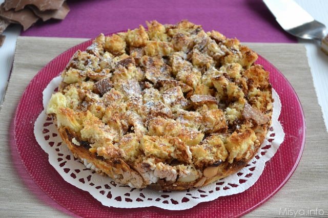 Sbriciolata di colomba ricotta e cioccolato