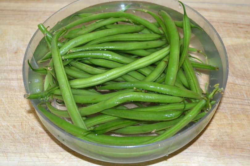 1 sciacquare fagiolini