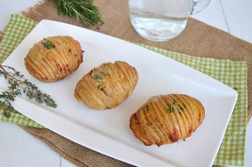 Patate hasselback