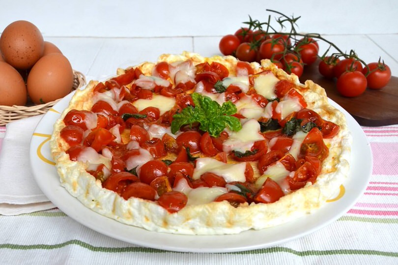 Finta pizza di albumi