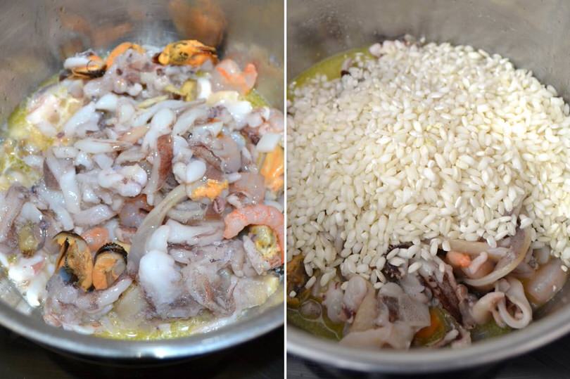 aggiungere calamari