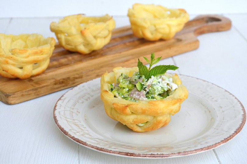 cestini di pasta-sfoglia