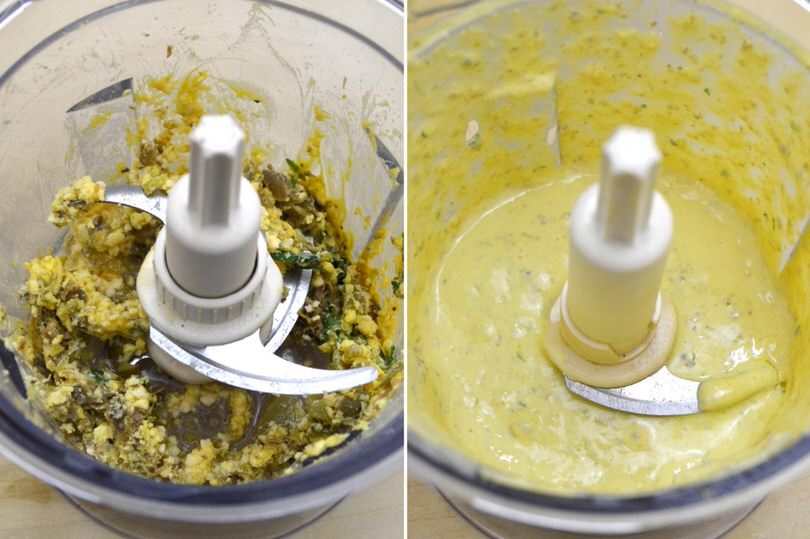 ingredienti nel mixer