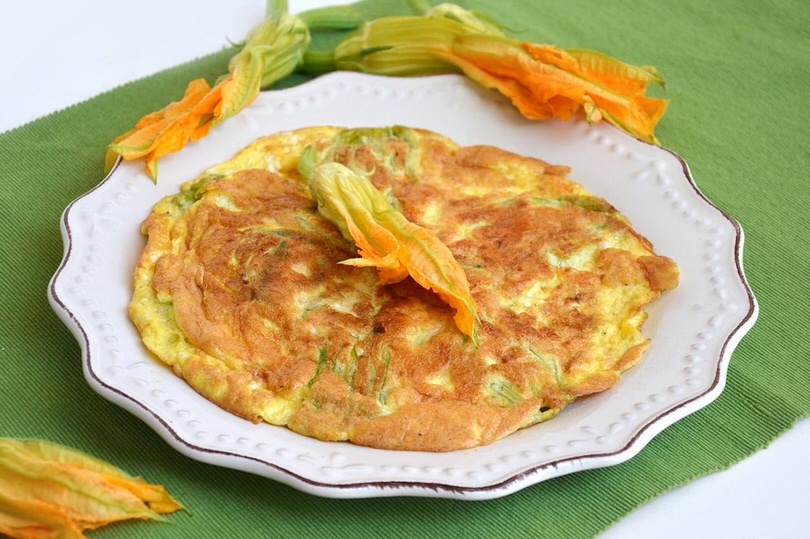 Frittata di fiori di zucca